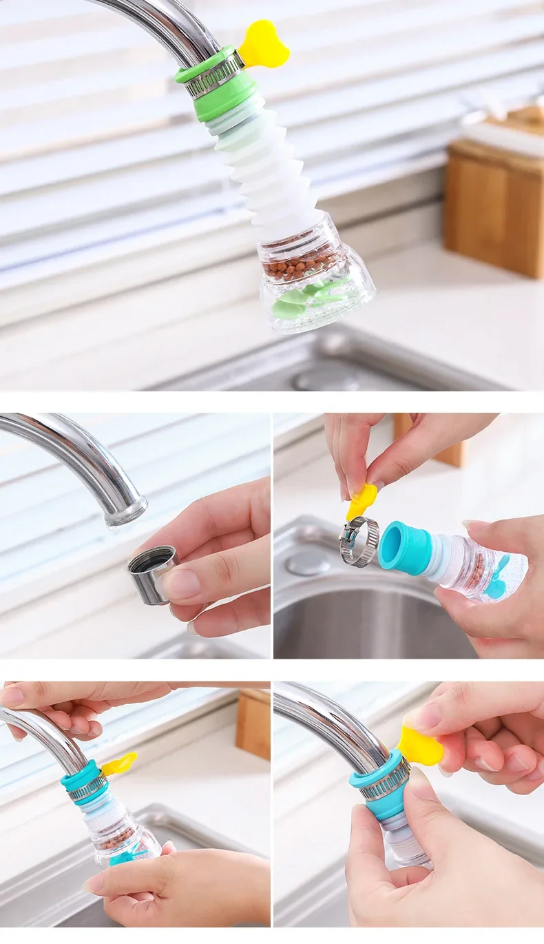 Retractable Home Kitchen Carbon Faucet Mini Tap Water Clean Filter Purifier Filtration Cartridge Carbon Water Filter for Kitchen