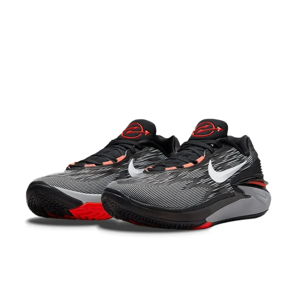 Nike Air Zoom G.T. Cut 2 Men's Low Top Basketball Shoes Shock Absorbing Anti slip Sneakers Black and Red Colorway