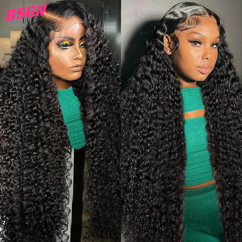 

13x4 Curly Human Hair Full Lace Front Wigs For Black Women Pre Plucked With Baby Hair Jerry Curly Human Hair Wigs 180% Density