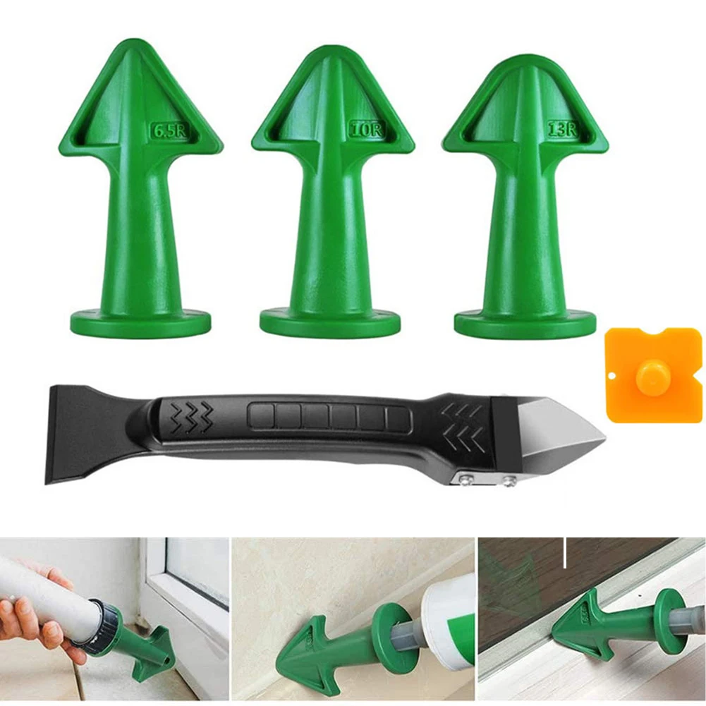 Caulking Nozzle Applicator Finishing Tool Spatula Plastic Glue Shovel Tile Brick Joints Floor Silicone Remover Hand Tool Set