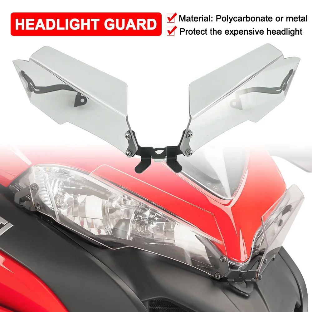 

Headlight Protector Grille For DUCATI MULTISTRADA 1200 950 1260 2015-2020 All Models Head Light Guard Headlamp Protection Cover