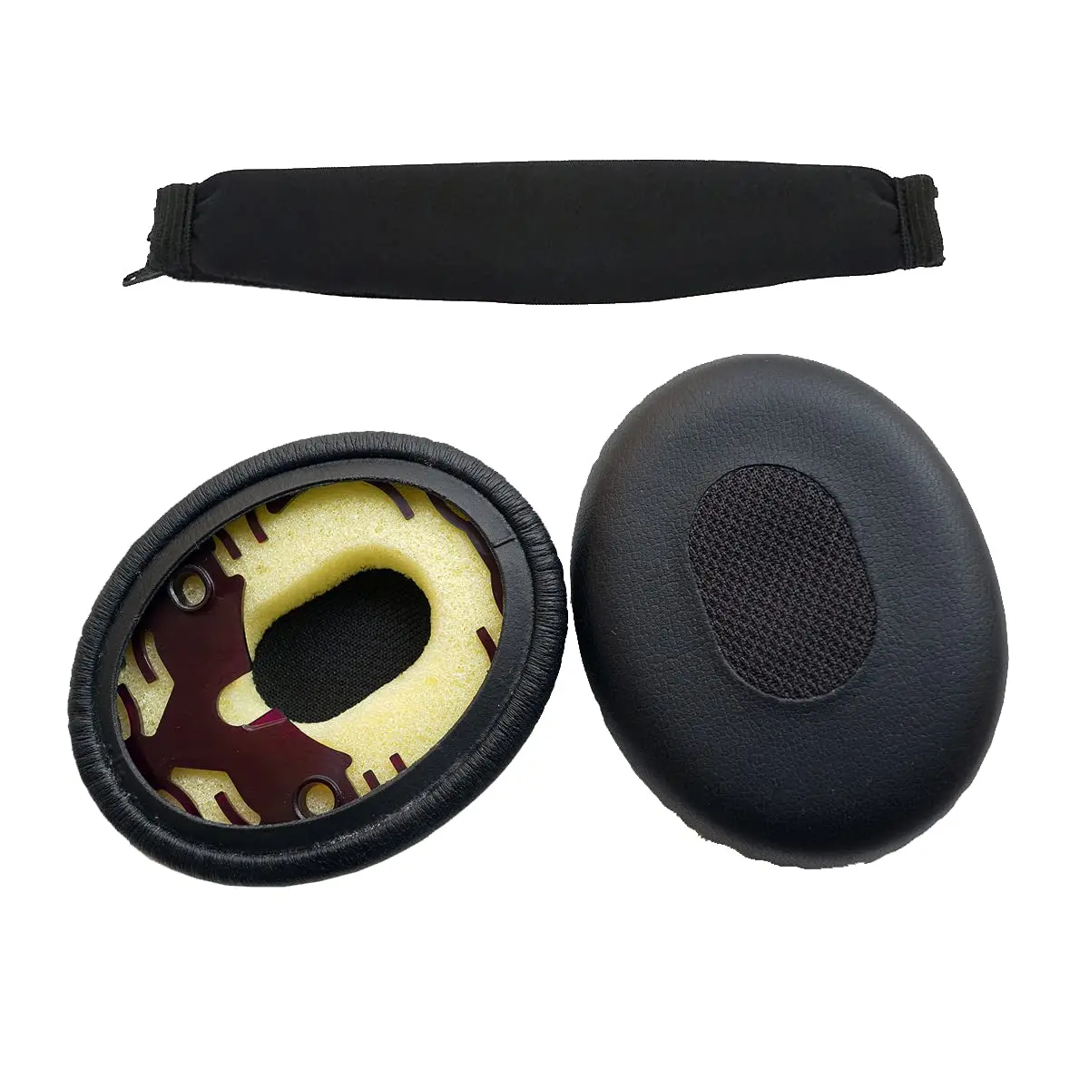 

V-MOTA Earpad для Bose QC3, ON Ear, QuietComfort 3, сменные амбушюры для наушников + чехол для повязки на голову (черный)