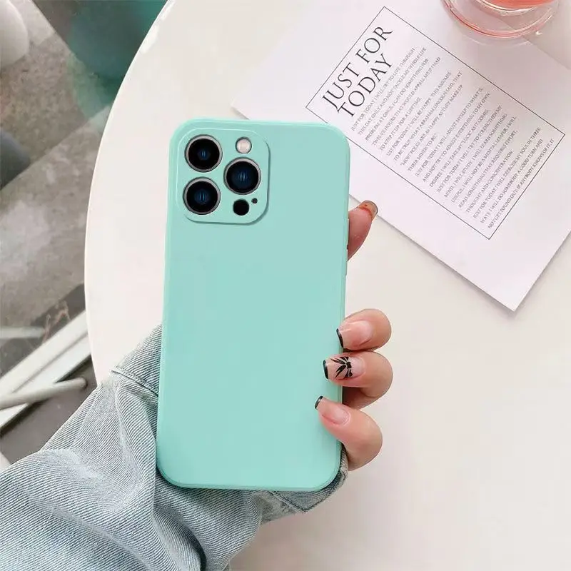 Pure Color Liquid Silicone Shockproof Case - Premium Protective Shell