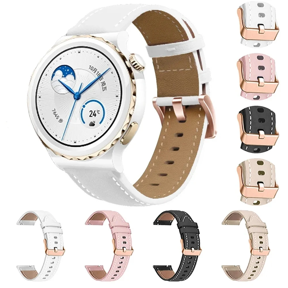 

Soft Leather Bands For Samsung Galaxy Watch 4 5 6 44mm 40mm Classic 47mm 46mm 43mm 42mm Bracelet Galaxy Watch 5 Pro 45mm Strap
