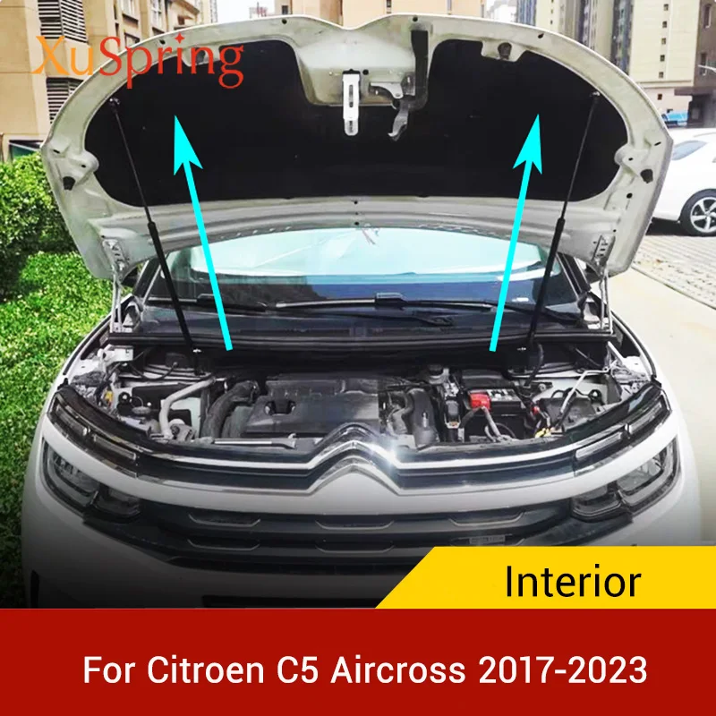 

Refit Car Front Hood Engine Cover Hydraulic Rod Strut Spring Shock Bar Car-tyling For Citroen C5 Aircross 2017-2023