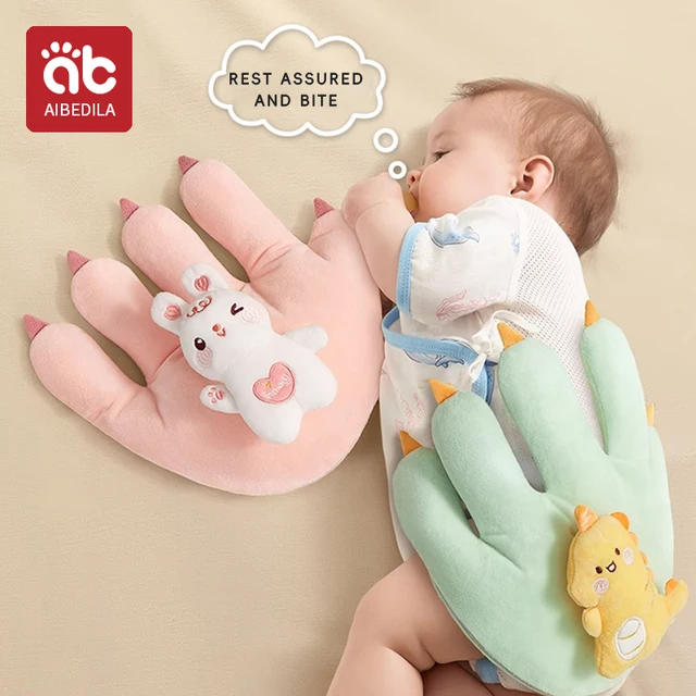 AIBEDILA Soothing Baby Sleep Aid Pillow Babies Soothing Palms Baby Sleep Aid Infant Calming Remote Control Hand Palms Toddler 5