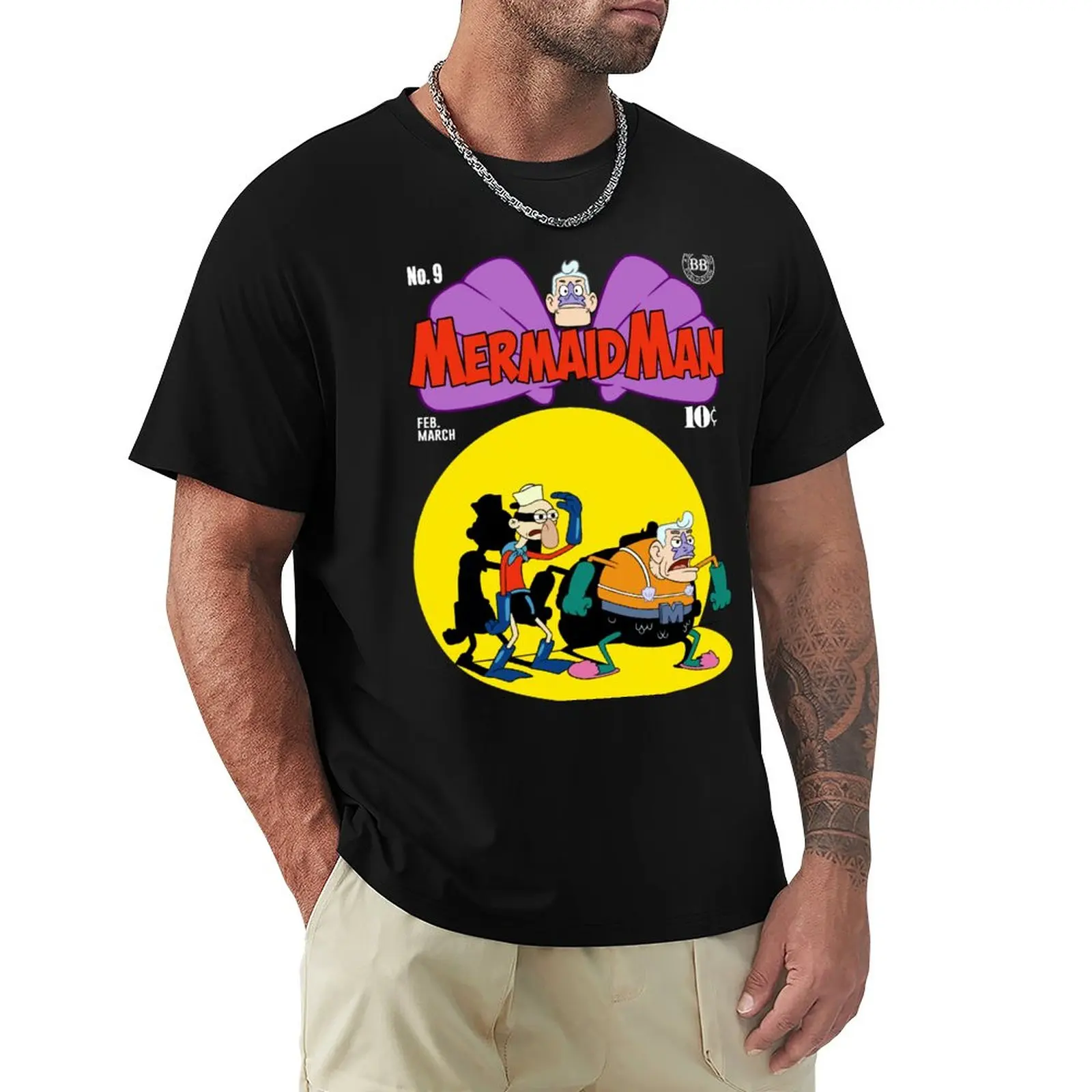 

Mermaid Man T-Shirt sublime heavyweights animal prinfor boys black t-shirts for men