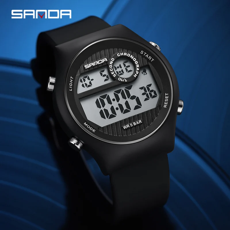 

SANDA New Men's Watches Outdoor Sport Military Digital Watch 50M Waterproof Wristwatch for Men Clock Relogio Masculino 9013