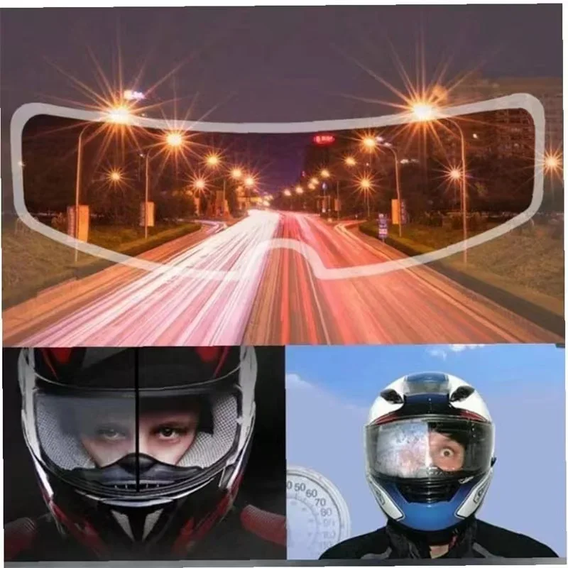 Helmet Protective Patch Helmet Anti-Fog Rainproof Film Coating Clear Protective Patch Electric Bicycle Driving Universal Motorcycle Accessories