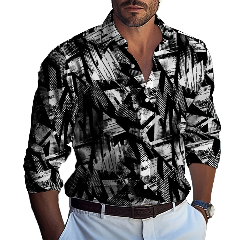 Classic and Fashionable Men's Printed Shirt with Button Down and Long Sleeve for Muscle Fitness and Party T Dress Up беговая дорожка oxygen fitness new classic platinum ac tft