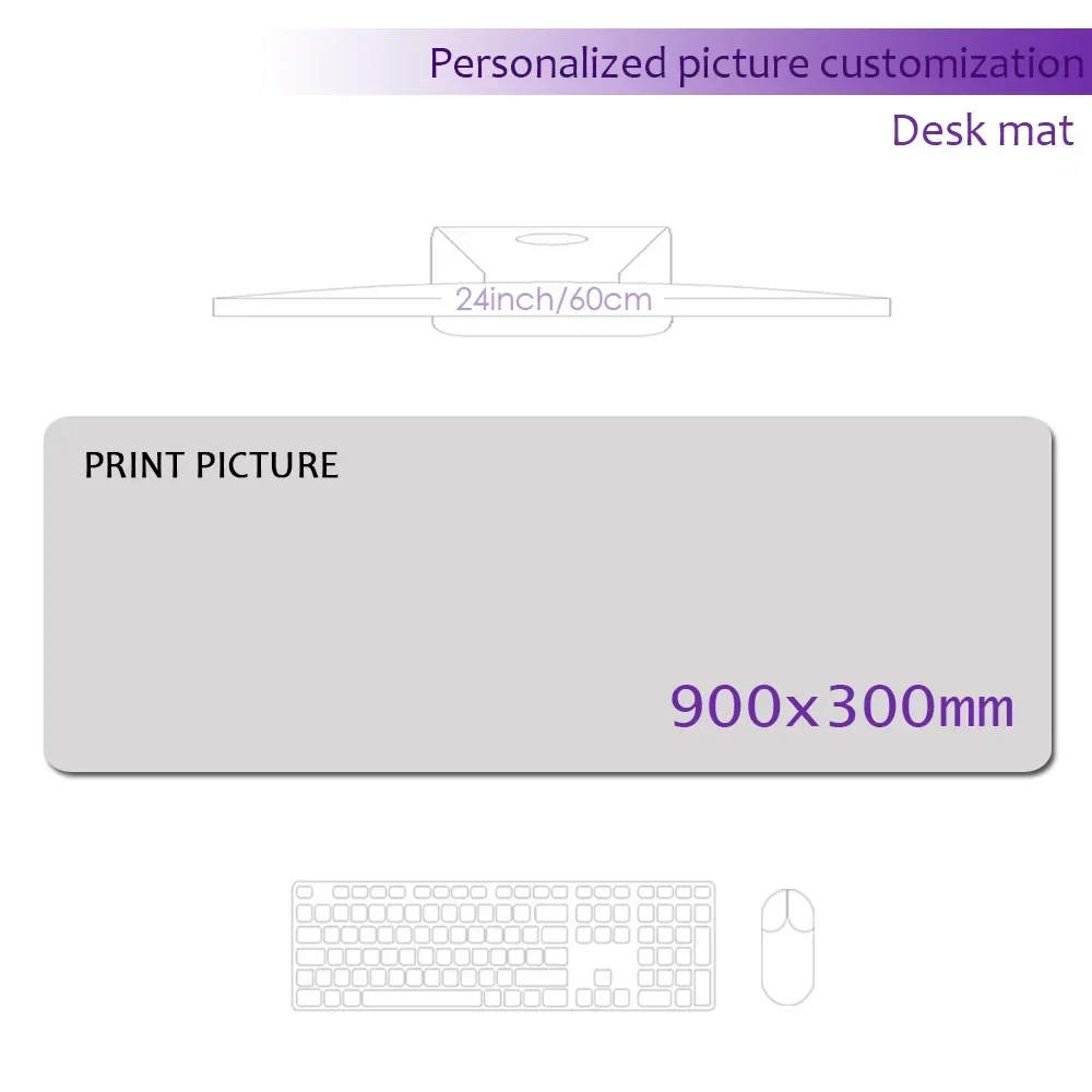 Large Custom Pink Kawaii Anime Desk Mat - Extra Large Gaming & Office Mouse Pad