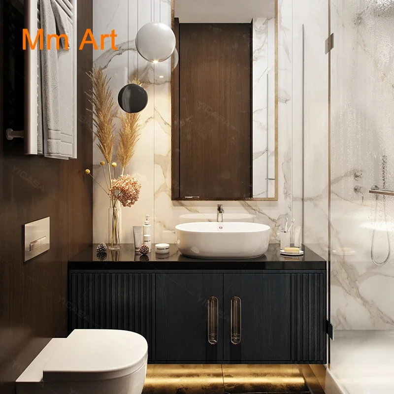 Classic style solid wood bathroom vanity mirror cabinet designs