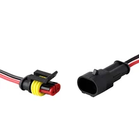 2Pin Waterproof AMP Auto Connector 18AWG Male Female with Wire Quick Disconnect for Truck DJ7021-1.5-11/21 OEM 282080-1/282104-1 4