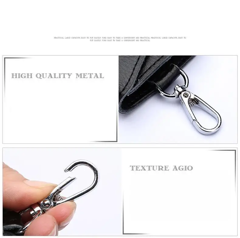 Genuine Leather Keychain Men Women Key Holder Organizer Pouch Cow Split Car Key Wallet Housekeeper Key Case Mini Card Bag A-001