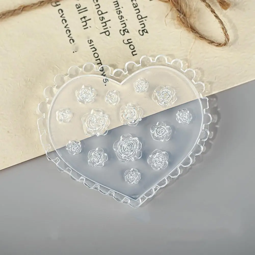 3D 꽃 네일 몰드 실리콘 네일 도구 장미 카멜리아 꽃 네일 참 레진 몰드 네일 아트 조각 꽃 레진 액세서리