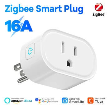 USA Canada Zigbee Smart Plug US Standard 10A/16A Works With Alexa Google Assistant APP Remote Control Timer Group Control 1