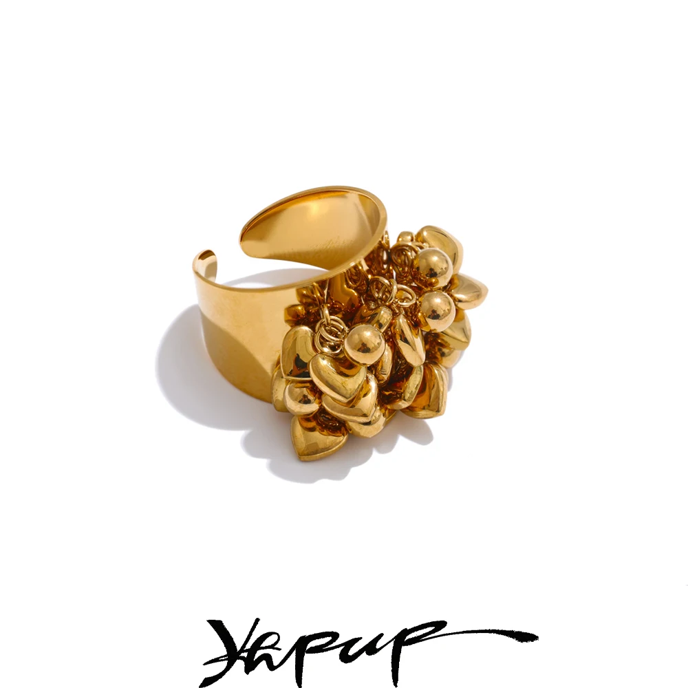 Yhpup Ring Stainless Steel 18K PVD Plated