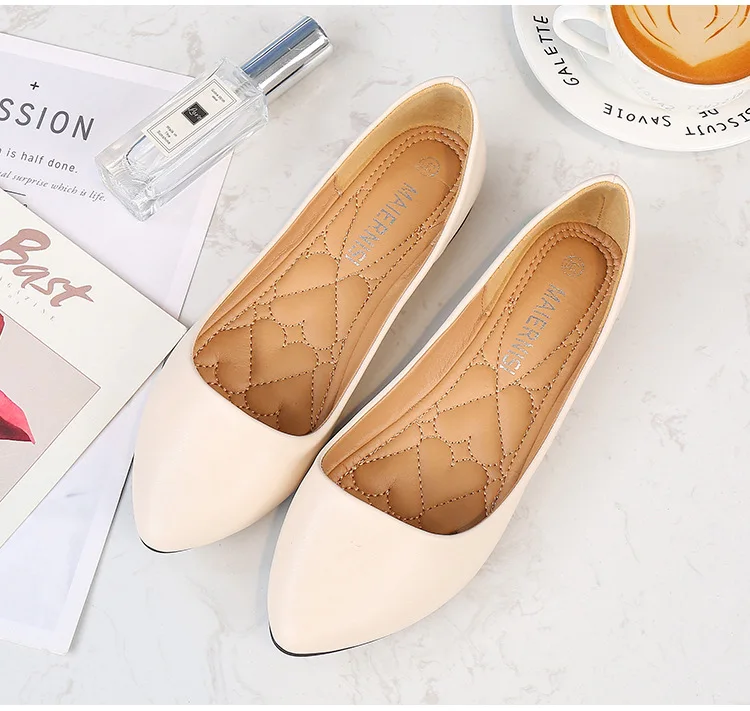 Zapatos planos con punta estrecha para mujer