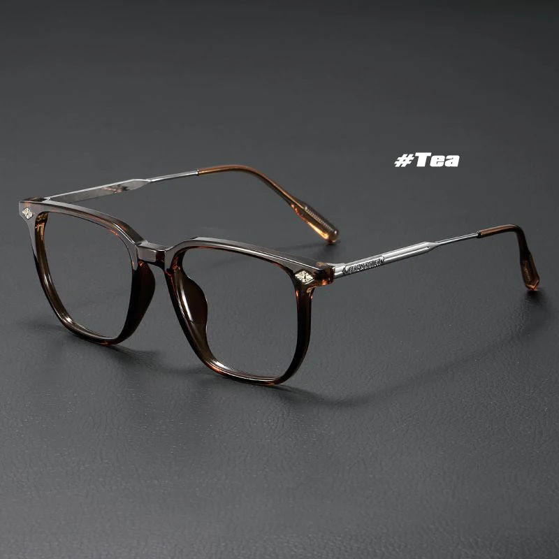 Fashionable Anti Blue Light Square Eyeglasses - Unisex Business Optical Eyewear with Large Frame