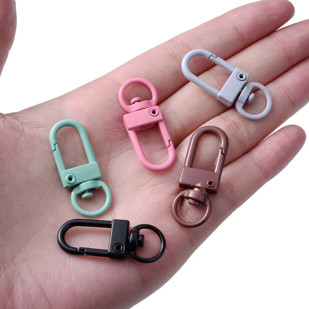 10 teile/los Karabiner Karabiner Haken Überzogene Gold Silber DIY Schmuck Machen Erkenntnisse für Schlüsselbund Armband Neckalce Liefert – Detail 6