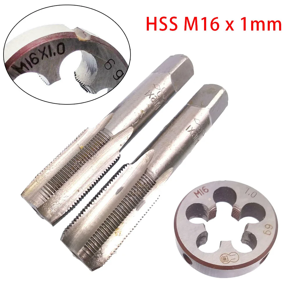 Description Picture 2 of itemTap & Die Set HSS M16x1mm Taper & Plug Tap & M16 X 1mm Die Metric Thread Right Hand HSS Screw Tap Drill Bit Set Hand Tools