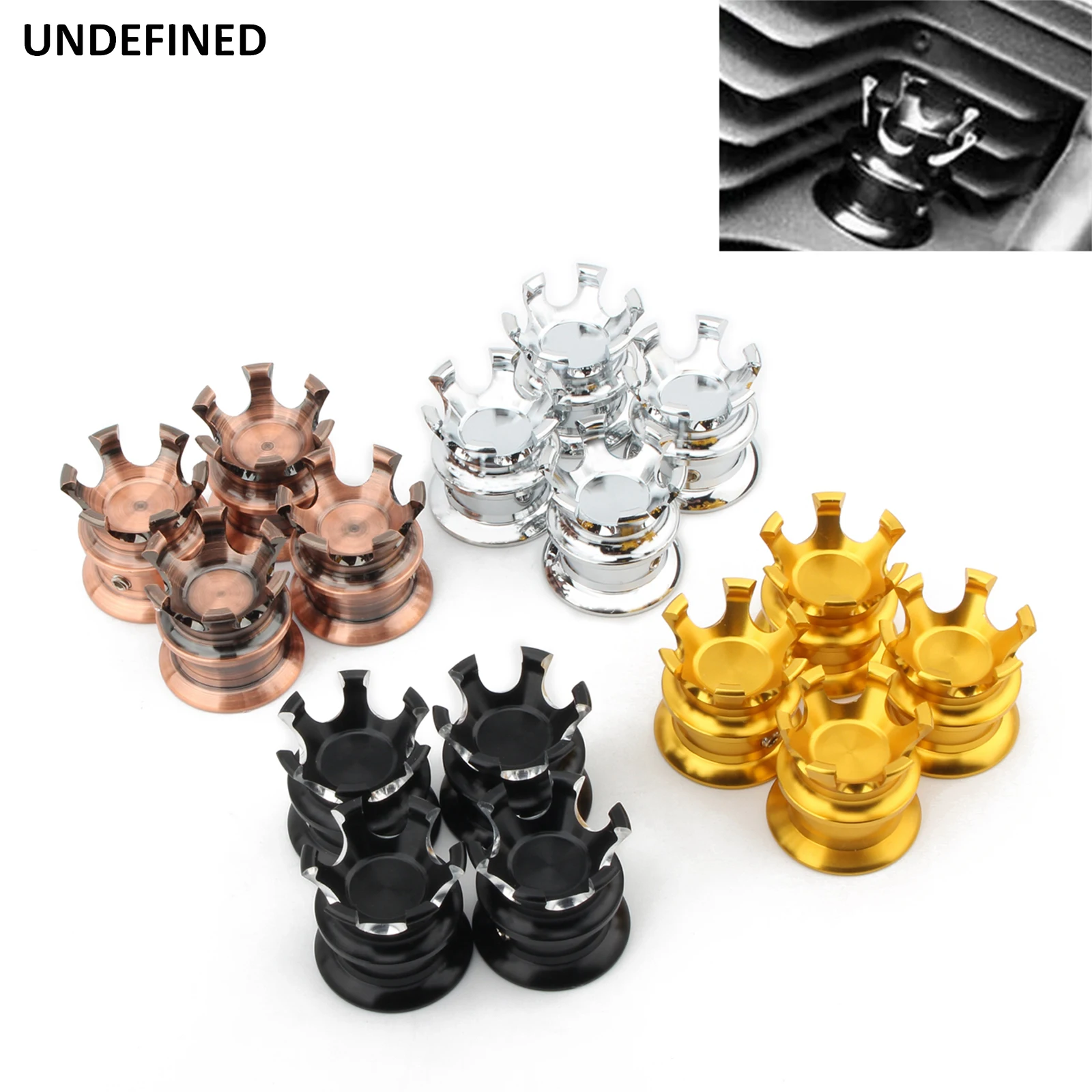 

4PCS Motorcycle Crown Spark Plug Head Bolt Cap Cover For Harley Sportster XL 883 1200 1986-2023 Big Twin 1340 Evo 1985-1999