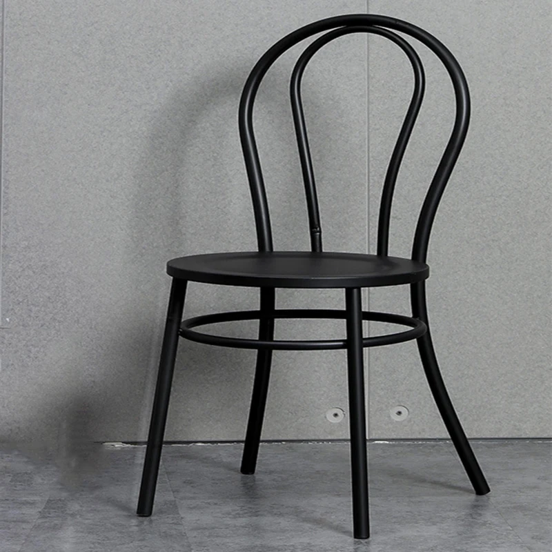 Description Picture 5 of itemModern  Fashion Dining Chair Home Restaurant Outdoor Net Red Iron Art Bench Leisure Bar Stool Backrest Makeup Chairs