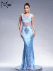Missord New V Neck Cutout Vestidos Sequin Mermaid Evening Gown Wedding Birthday Party Formal Occasion Cocktail Maxi Prom Dresses 4