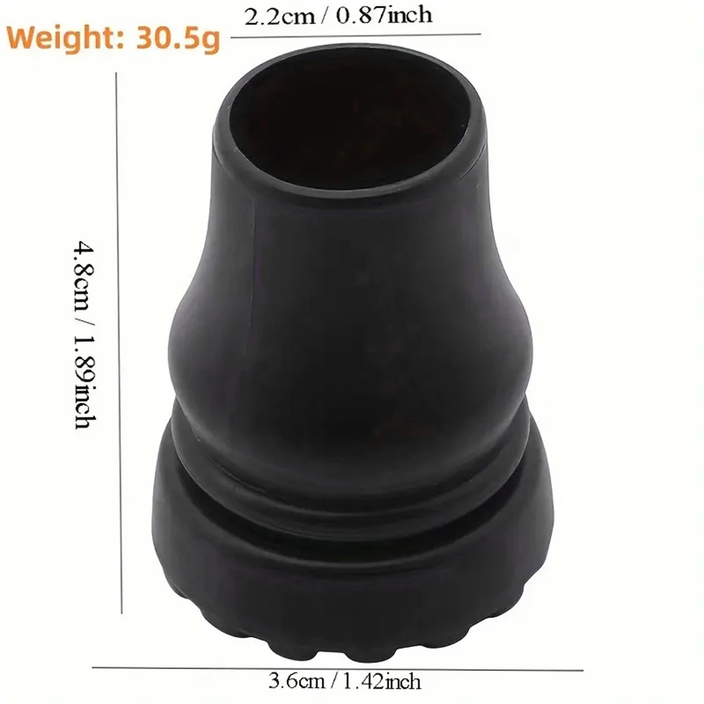 10-2PCS 16-22mm Rubber Trekking Pole Cap Non-Slip Walking Stick Crutch Cane Bottom Pads Cover Protector Climbing Hiking Pole Tip 4