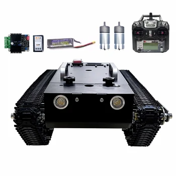 Serbatoio RC da 30 kg con batteria Pista metallica Motore Assorbimento degli urti Robot Car Controller STM32 con serbatoio programmabile con impugnatura FS