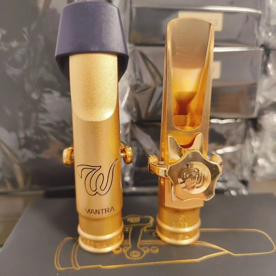 プロの金メッキサックスマウスピース,刻印デザイン,サックス