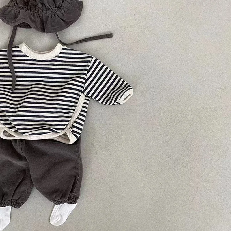 Autumn Baby Hoodie Striped Sweatshirts for Infant Girls and Boys