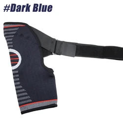 Compression Shoulder Support - Breathable, Shock - Absorbing Brace for Pain Relief and All - Day Comfort (Dark Blue)