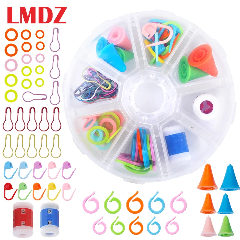 

LMDZ Portable Variety of Weaving Tools Knitting Sewing Tools Kit Crochet Needle Hook Accessories Supplies with Storage Box