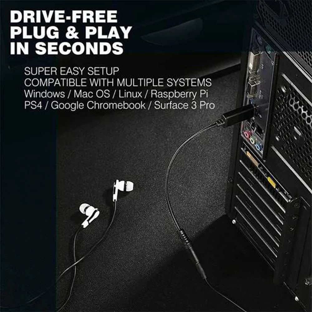 USB 3.5mm  ī ÷ 3.5   , PC Ʈ  ũ Ŀ ܺ  ī, 2 in 1