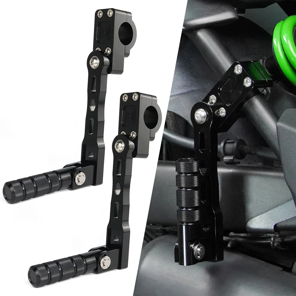 Motorcycle Rider Adjustable Foot Pegs Kit 22mm 7/8" 28.8mm 1/8" Highway For SUZUKI DR650 VANVAN 125 200 KAWASAKI VERSYS 650 1000