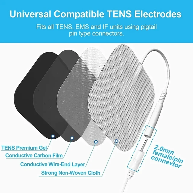 10/100PCS Dropshipping Physiotherapy Tens Machine Electrode Pads Gel Tools Electric Muscle Stimulator Patch Acupuncture Massager 2