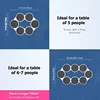 Lazy Susan Turntable Expandable for Rectangular & Oblong Tables Kitchen & Dining Tables Great Gift! Parties & Gatherings 4
