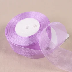 Dark Green Transparent Organza Ribbons for DIY Crafts and Event Decoration (BK42 Crystal Purple)