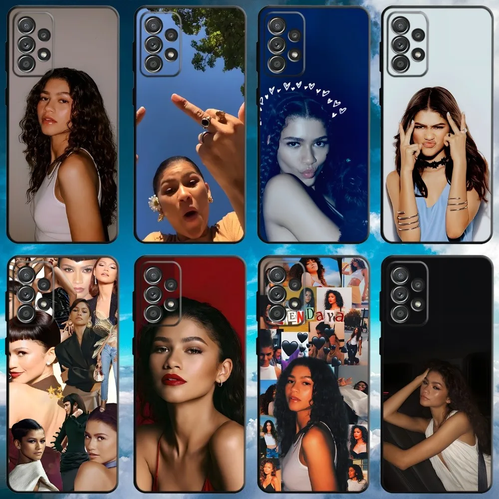 Custodia Per Telefono Z-Zendaya Per Samsung S21,S22 Ultra,S20,S30 Plus,S22 Plus,S23,S30 Ultra 5G Soft Black Cover