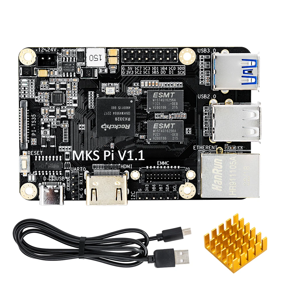 Makerbase-mks pi Board com Quad-core 64bits Soc Onboard Executa Klipper e Klipperscreen para Voron vs Raspberry pi Raspi Rpi - Imagem 6