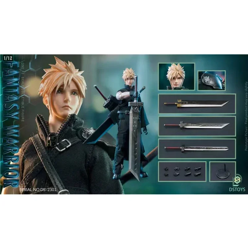 

Оригинальные DSTOYS DS-2301 1/12 фантазия воин облако 6-дюймовые искусственные аниме Коллекционные фигурки модели игрушки
