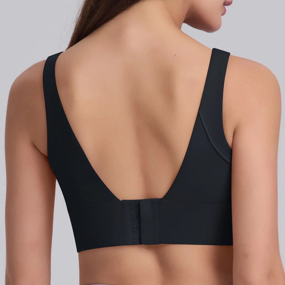 Longline Sports Bra for Women V Back Wireless Padded Fitness Workout Top Medium Support Yoga Bra Summer Running Crop Tank Tops