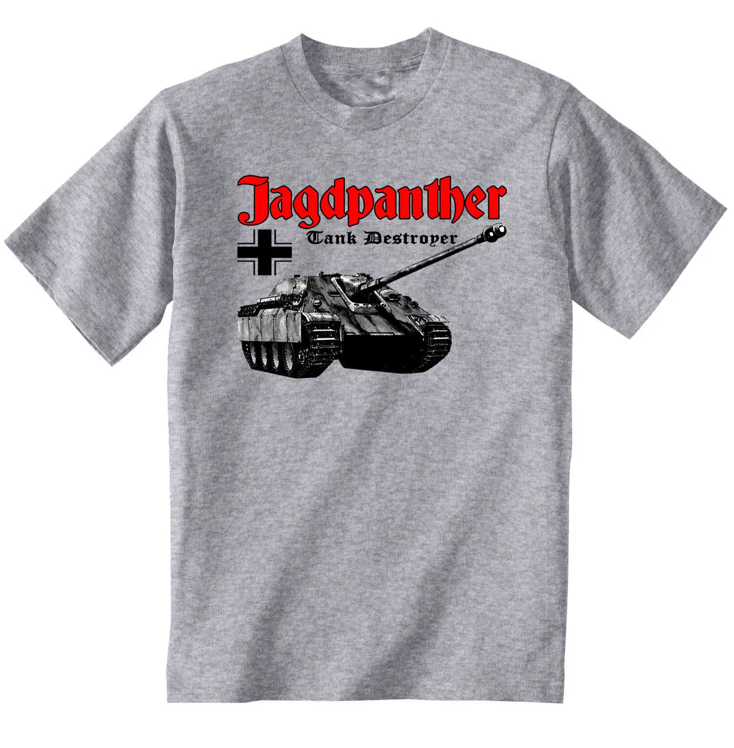 

Wehrmacht Panzer Jagdpanther Hunting Panther Tank Destroyer T Shirt. New 100% Cotton Short Sleeve O-Neck T-shirt Casual Mens Top