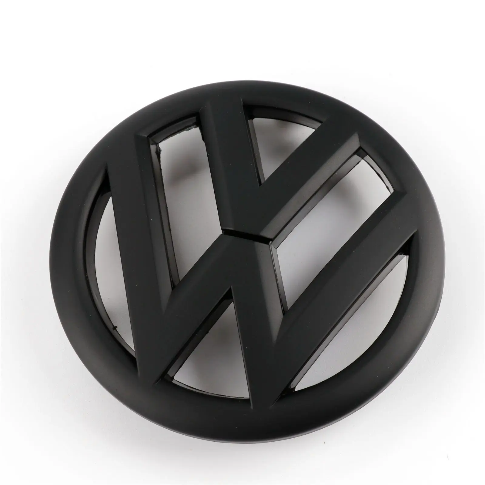 117mm Matt Black Front Grill Badge Logo Emblem Replacement For Vw
