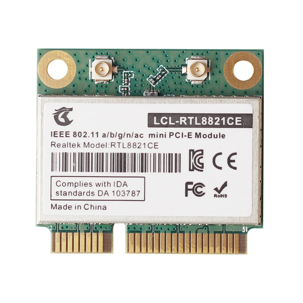 Rtl8821Ce 802.11Ac Per Bluetooth 4.2 43 Bps 2.4Ghz/5Ghz Dual Band Mini Pcie Wifi Card Rtl8821 Supporto Laptop/Pc