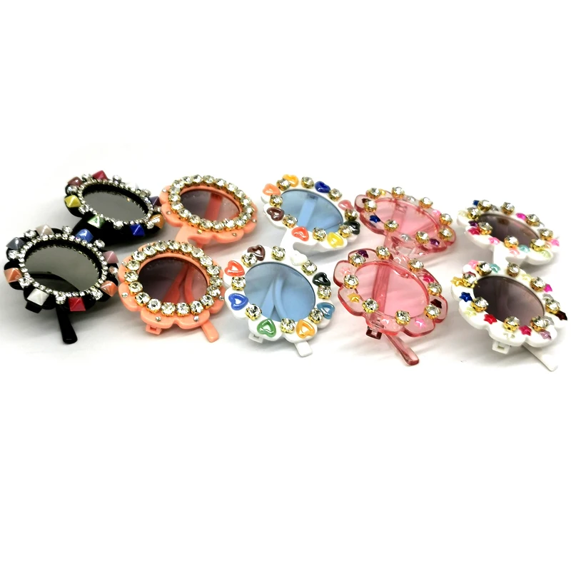 

ZAOLIHU Round Baby Sunglasses Colorful Diamond Kids Eyeglasses2022 Summer Shades Eyewear UV400 Girls Gafas