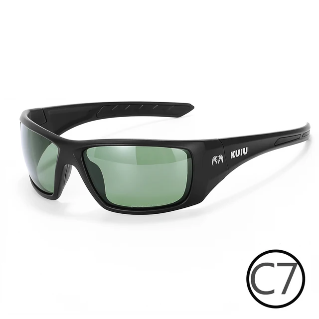 KUIU brand polarized sunglasses outdoor sports hunting fishing sunglasses anti-reflective performance glass camouflage tactics C7-Polarized green