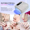 72W Rechargeable UV LED Cordless Nail Lamp Professional Gel Polish Light With 4 Timer Setting Display Auto Sensor for Salon Home 6