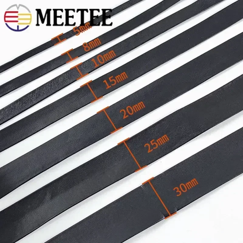 Soft Flat Leather Cord String Rope DIY Necklace Bracelet Jewelry Making Clothes Bags Edge Accessories 5/10M 3-50mm cotton cords